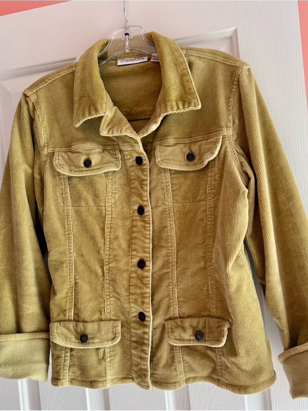 Vintage Chadwicks Olive Green Corduroy Jacket sz 8